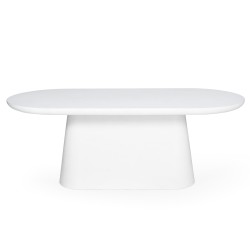 CLIFTON OVAL DINING TABLE – WHITE - 76H X 90W X 200D